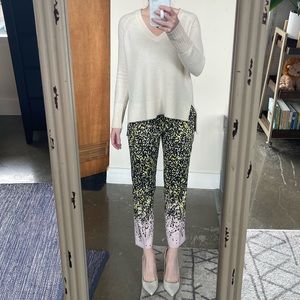 J Crew Martie Pants in Petal Confetti Sz 2 Petite